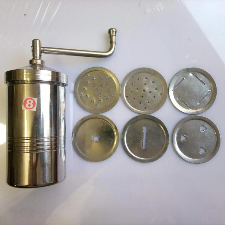 Stainless Steel Nimko Snacks Maker With 6 Different Jali - Nimko Machine Best for Gathiya Sev Chakli Noodles etc
