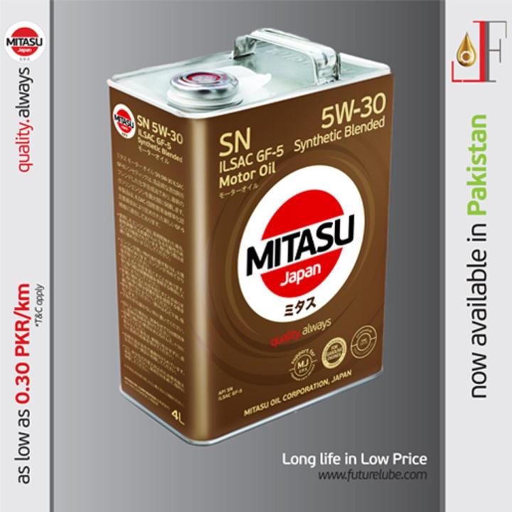 MITASU Motor Oil SN 5W-30 Synthetic Blended