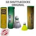 GS One | GS Ghafoor Gold | GS Tournament High Quality Nylon Shuttlecocks For Professional Badminton Indoor Game. 