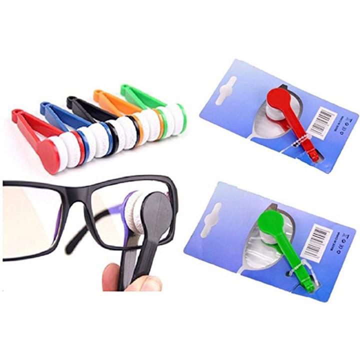 1Pcs Glasses Cleaning Soft Microfiber Sun Glasses Cleaner Brush Tool - Multi