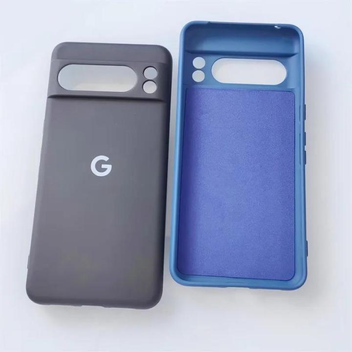 SAKURA For Google Pixel 6A 7A 8A Case Pixel 8 7 6 Pro 5G Soft Liquid Silicone Cover Thin Shockproof Phone Back Protective Shell + Logo