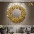 Exclusive Metal Leaf Mirror Wall Decor. 