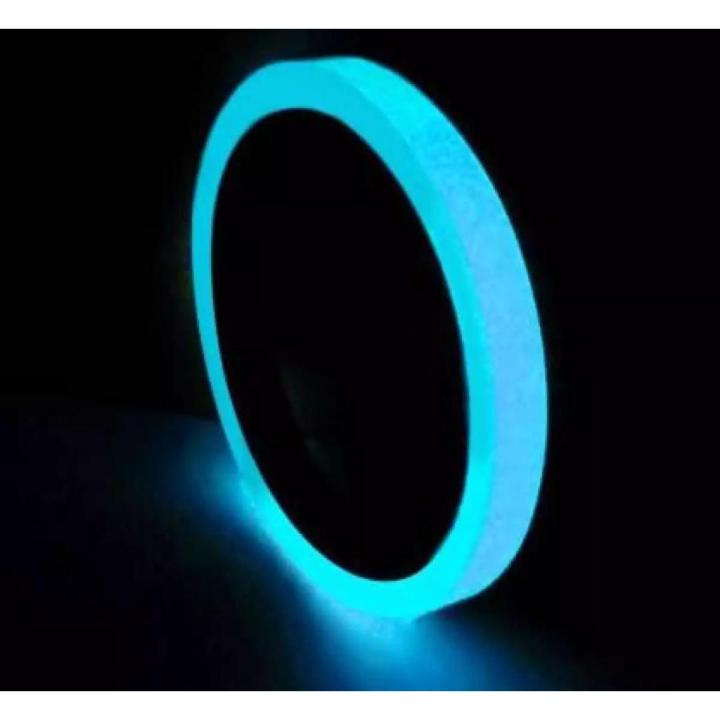 BLUE Luminous Self-adhesive Glow In The Dark Safety Stage Tape Home Decor 10 mm x 2 m Blue Reflective Tape  (Pack of 1)