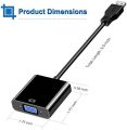 USB to VGA Adapter for Monitor, VGA to USB 3.0/2.0 Converter 1080P Multi-Display Video Cable for Laptop Desktop PC to Monitors, Projector, TV. (Not Support Chromebook,Windows 11 is not Supported,). 