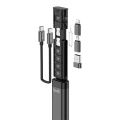 9 in 1 Budi Multifunctional Cable Stick with Card Adaptor, Storage Box, USB OTG, Converter, Type C, Card Reader and Cables for travel Camera Kit – Black. 
