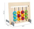Montessori learning Four-color game for Toddlers kids boys and girls children's wooden color classification game logical thinking training teaching aids early education educational toys for kids Best Gift Birthday Kids. 