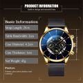 Geneva Watch Men's Fashion Business Calendar Watches Blue Stainless Steel Mesh Belt Analog Quartz Wristwatch Jam Tangan. 