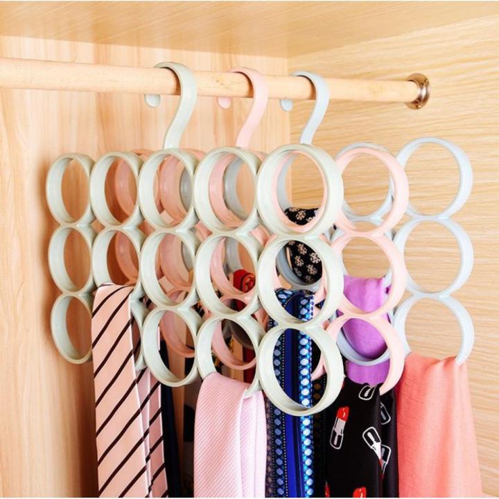 15 Circle Scarf Hanger Plastic Ring Hanger for Scarf, Shawl, Tie, Belt, Closet Accessory