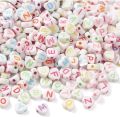100/150 pcs white acrylic heart shaped beads perfect for arts and crafts , jewellery and bracelet making.. 