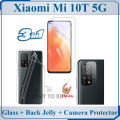 Xiaomi Mi 10T 5G Tempered Glass Screen Protector Polish Glass + Back Jelly Protector Clear Soft Film Protection Hydrogel + Back Camera 9H Gorilla Flexible Protector For Xiaomi Mi 10T 5G. 