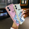 chenyyka For OPPO Reno2 F Case Plating Side Edge Square New Design Cartoon Cute Shark Phone Cases Pattern Silicone Casing Full Back Cover Camera Protect Shockproof Softcase. 