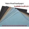 3 Pieces | 80 Grit Sandpaper Waterproof Abrasive Paper Emery Paper, Grit 80. 