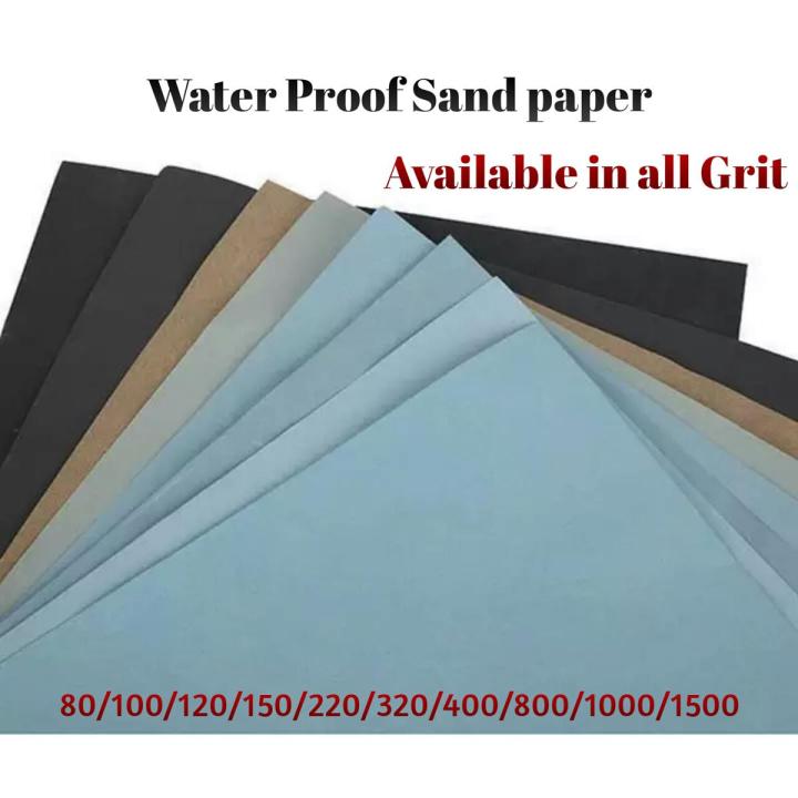 3 Pieces | 80 Grit Sandpaper Waterproof Abrasive Paper Emery Paper, Grit 80