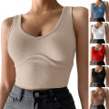 Sports Top Solid Color y Streetwear Sleeveless Sports Top. 