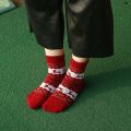 【Top mobile】1 Pair Women Christmas Socks Kinted Socks Xmas Deer Socks For Girl New Year Christmas Gift 2021 New. 