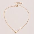 Heart Shape Clavicle Necklace for Girls Summer New Fashion Simple Temperament Alloy Women Accessories. 