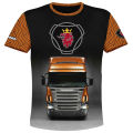 King Of The Road Scania Summer 3D Print Men's Truck Driver Uniform Man Mesh Breathable O Neck T-shirt Male Casual Short Sleeve. 