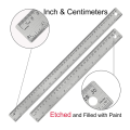 Metal Ruler Non-Slip Ruler with Cork Backing:(12+18 Inch) Stainless Steel Ruler Non-Slip Rulers with Inch and Centimeters. 