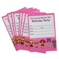 Lol Surprise Invitation Cards - 4 Inch By 3 Inch - Invitation Cards - Lol Surprise Theme - Pink - Girls - Pack Of 8. 