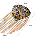 Shoulder Brooch Tassels Rhinestones Jewelry Temperament Wear-resistant Brooch Pin Clothes Decor. 