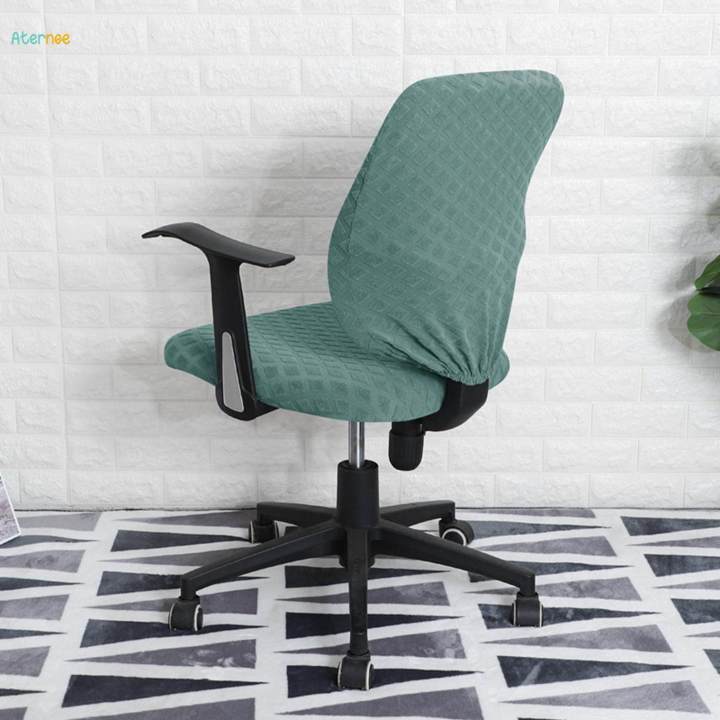 Elastic%20Computer%20Chair%20Slipcovers%20,Stretchable%20Rotating%20Chair%20Seat%20Covers,%20Green%20-%20Image%204