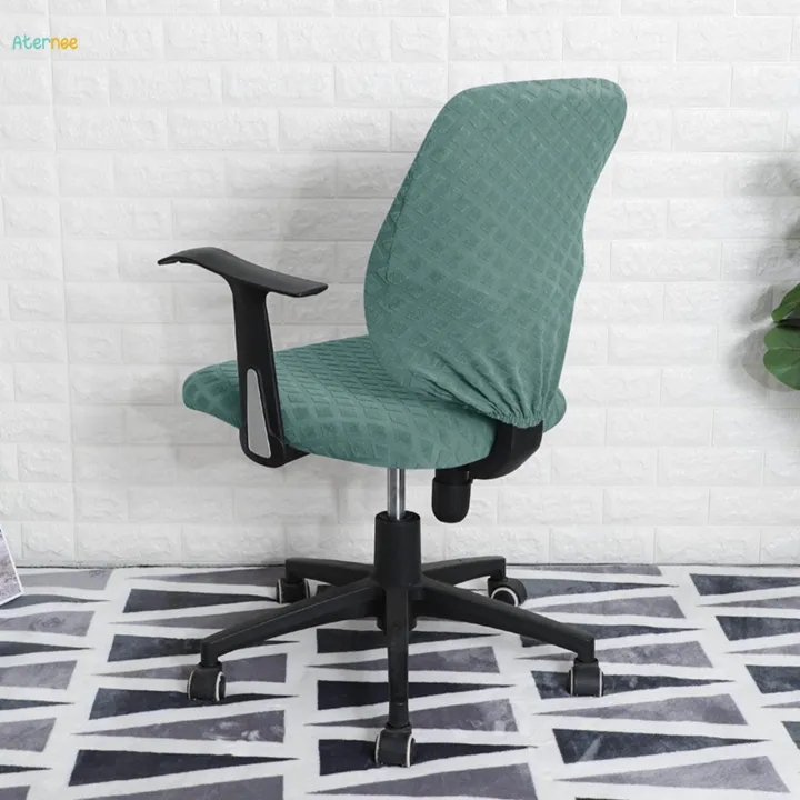 Elastic%20Computer%20Chair%20Slipcovers%20,Stretchable%20Rotating%20Chair%20Seat%20Covers,%20Green%20-%20Image%204