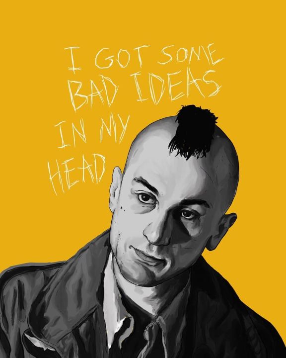 "I got some bad ideas in my head" Taxi Driver Famous Movie Lines Posters Vinyl Paper Quotes Vintage Posters Home Room Art Painting Wall Poster