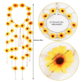 4Pcs Flower Hippie Headband Floral Crown Summer Sunflower Hair Accessories for 70 S Bohemian Costumes Style. 