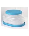 IKEA Food Container, Set of 04, white, blue. 