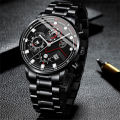 DEYROS New Men's Watches Luminous Stainless Steel Quartz Watches Men's Fashion Business Calendar Watches. 