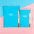 Macaron-colored Plastic Dividers 6-ring Binder Dividers with Writable Labels Colorful Index Separator Pages for Organizing Notes Documents in Pastel Macaron Shades Set of 5 Tabbed Binder Dividers. 
