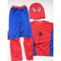 Spiderman Costume for Kids Age 3-4 Years Red & Blue Polyester. 