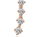 1 Pair Women Ear Climber Rhinestone Inlay Comfortable to Wear Ear Accessories Elegant Stud Earrings for Friends. 