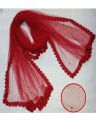 GREEN COLORED NET DUPATTA WITH FOUR SIDED COTTON LACE AND SAME COLORED BEADS /NET CHUNNI / (COLORS AVAILABLE ) LIGHT WEIGHT NARROW NET STOLE FOR GIRLS AND WOMEN / RED SKIN SEA GREEN ROYAL BLUE AND OTHER COLORS AVAILABLE / FULL SIZE NET DUPATTA. 