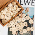 SF 50pcs 15mm/20mm/25mm Wooden Buttons Heart Printing Sewing Buttons Knitting Sweater Buttons Kids Clothes Decor Replacement Buttons Sewing Accessories. 