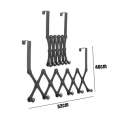6 OVER THE DOOR HOOKS Expandable WASH ROOM COAT HANGER CLOTHES TOWEL STORAGE. 