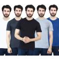 Pack Of 5 O-Neck Half Sleeves Tee Shirts. 