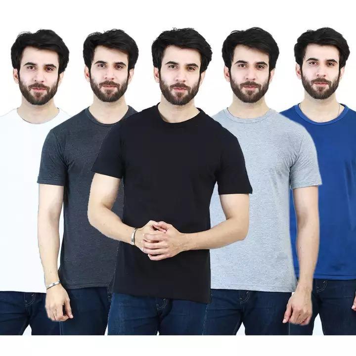 Pack Of 5 O-Neck Half Sleeves Tee Shirts