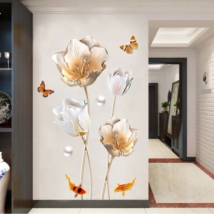 3D%20Gold%20Flower%20Wall%20Stickers,%20Unique%20wall%20papers,%20wall%20decor,%20Self%20adhesive%20wall%20stickers,%20home%20Decals,%20Wall%20Art%20-%20Image%202