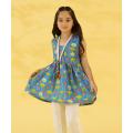 Sapphire Kids - Girls Embroidered Zari Lawn Frock. 