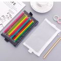 Pencil Bag Transparent Mesh School Pencil Case Large Capacity Nylon Pen Bag Case for Office Supplies Cute Stationery Kids Gift. 