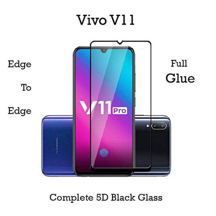 Vivo V11 Pro Full Black 9D|5D|6D|10D|11D|21D Tempered Glass Screen Protector Full Glue Edge To Edge For Vivo V11 Pro