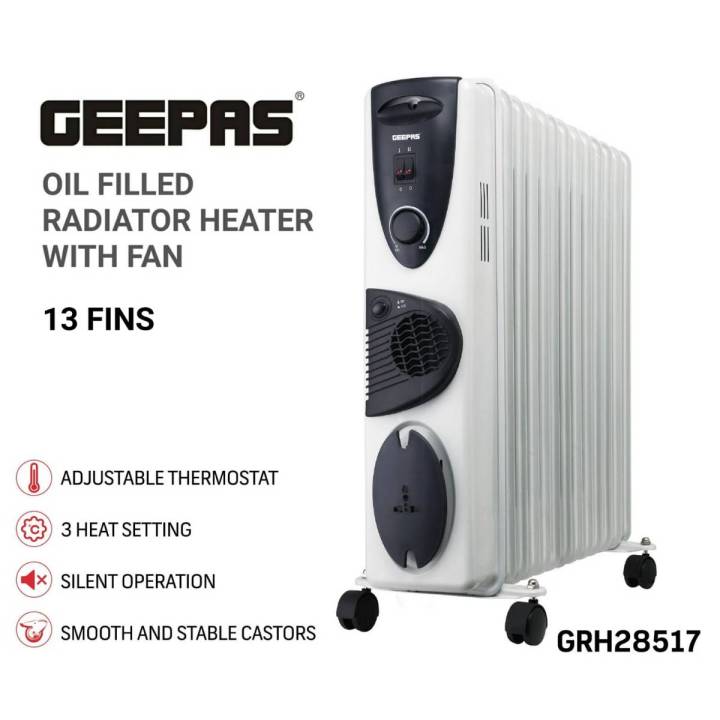 Indoor OIL FILLED RADIATOR HEATER WITH FAN – GRH28517P