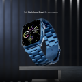 Zero® Jaguar Smartwatch 1.96" TFT Screen | BLE 5.3, 123 Sports Modes, Comprehensive Health Monitoring | Zinc Alloy Body with stainless steel Strap | Premium Smartwatch for Android and iOS Users. 