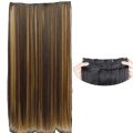 5 clips hair extension Dark Brown With Golden Streaking. 