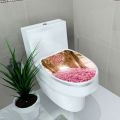 New Simplicity Fresh Style Toilet Seat Wall Sticker Art Bathroom Decals Decor PVC Removable Home Decor. 