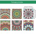 Premium Mosaic Self Adhesive Wallpaper Sticker, PVC 2D Waterproof Oilproof Ceramic Tiles Stickers Toilet Tile Wall Paper Wall Tiles 8"x8" (6 Sheets). 