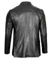 Black Leather Blazer Jacket for Men. 