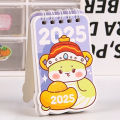 2025 Mini Cartoon Table Calendar Desktop Decoration Creative Coil Calendar Plan Children's Day Gift. 