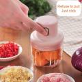 Mini Food Chopper Electric - 250ML Kitchen Food Processor and Blender, USB Charging Portable Vegetable Fruit Meat Garlic Onion Ginger Chopper with 3 Sharp Blades Grinder for Baby Food Salad. 